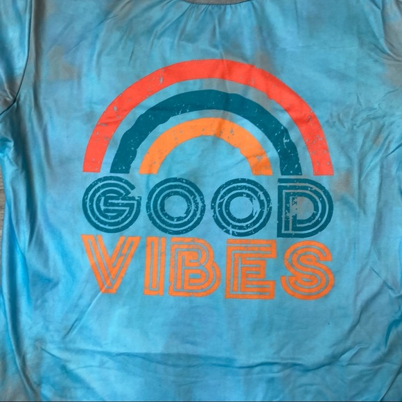 Mom and Me Good Vibes Rainbow tie dye tee - Picture 2 of 7